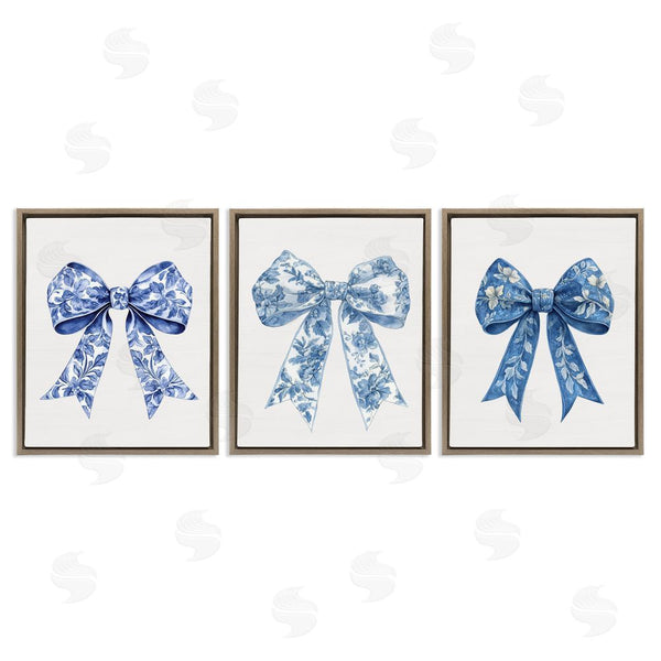 Stupell Industries Lettered And Lined | Vintage Toile Pattern Bows Wall Art