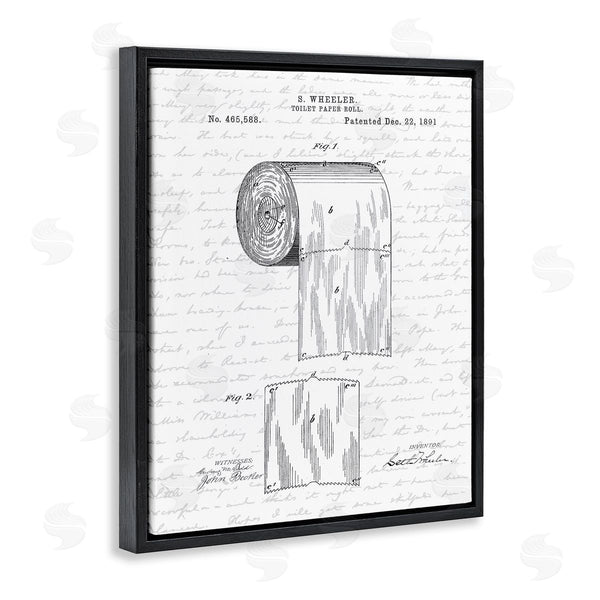 Stupell Industries Lettered And Lined | Vintage Toilet Paper Roll Patent