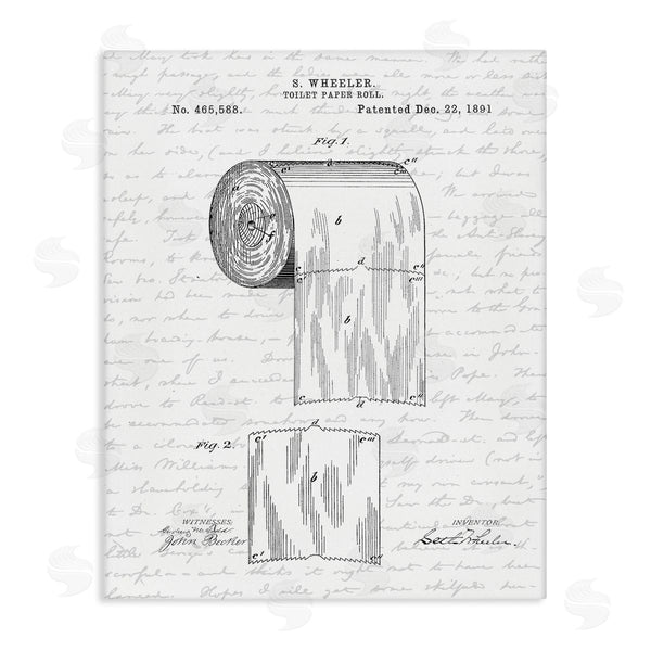 stupell industries Lettered and Lined | Vintage Toilet Paper Roll Patent