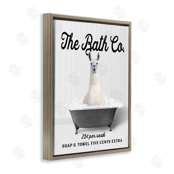 Stupell Industries Lettered And Lined | Vintage Tub Llama Wall Art