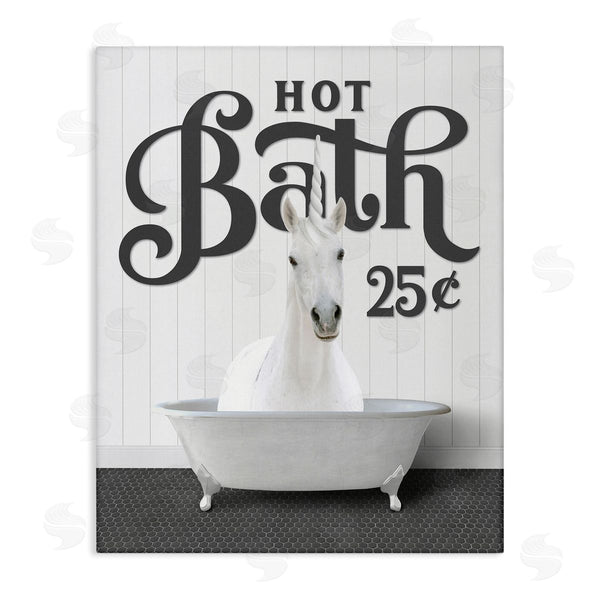 stupell industries Lettered and Lined | Vintage Unicorn Tub Wall Art