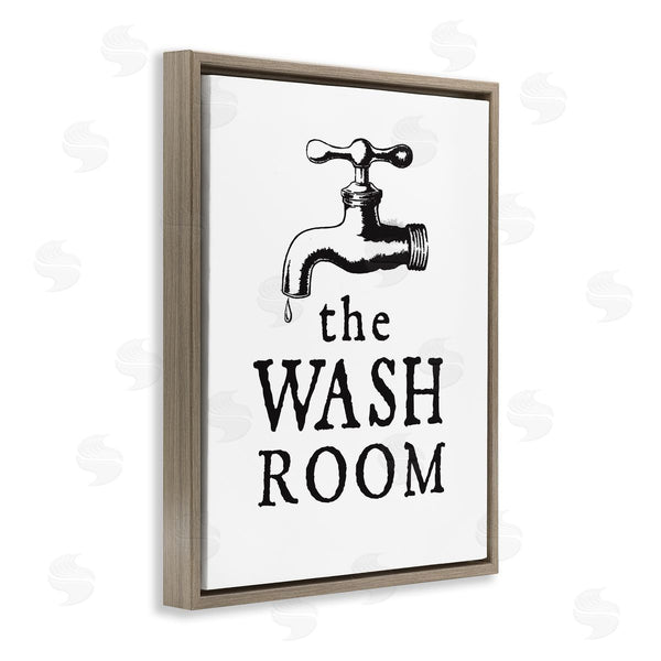 Stupell Industries Lettered And Lined | Vintage Wash Room