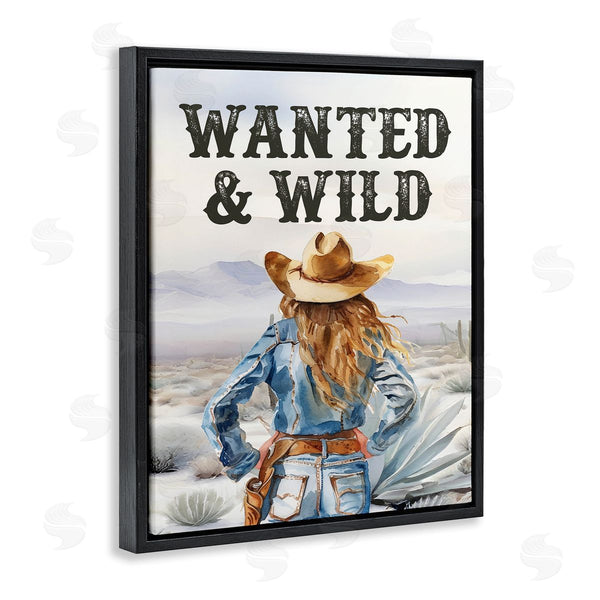 Stupell Industries Lettered And Lined | Wanted & Wild Cowgirl