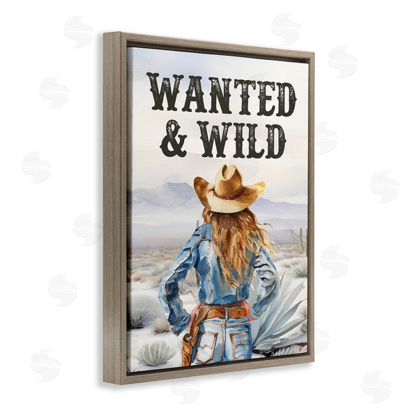 Stupell Industries Lettered And Lined | Wanted & Wild Cowgirl