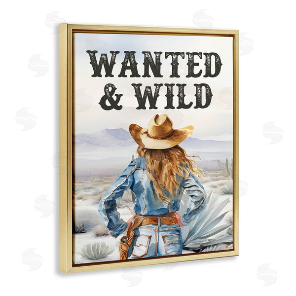 Stupell Industries Lettered And Lined | Wanted & Wild Cowgirl