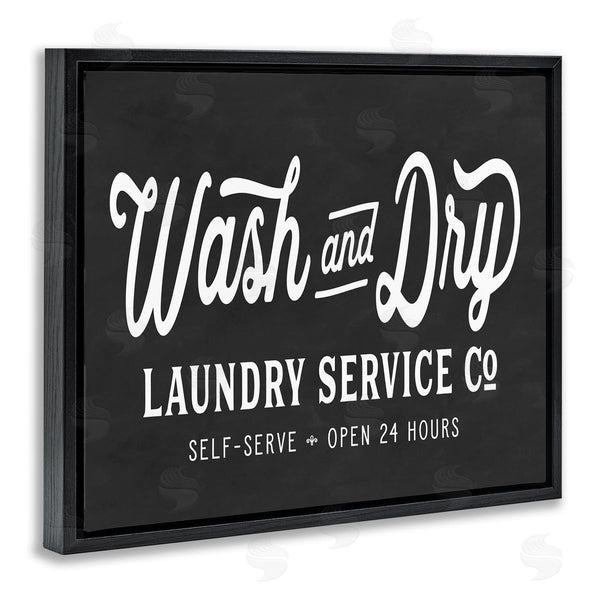 Stupell Industries Lettered And Lined | Wash And Dry Laundry Service Co. Vintage Store Typography Wall Art