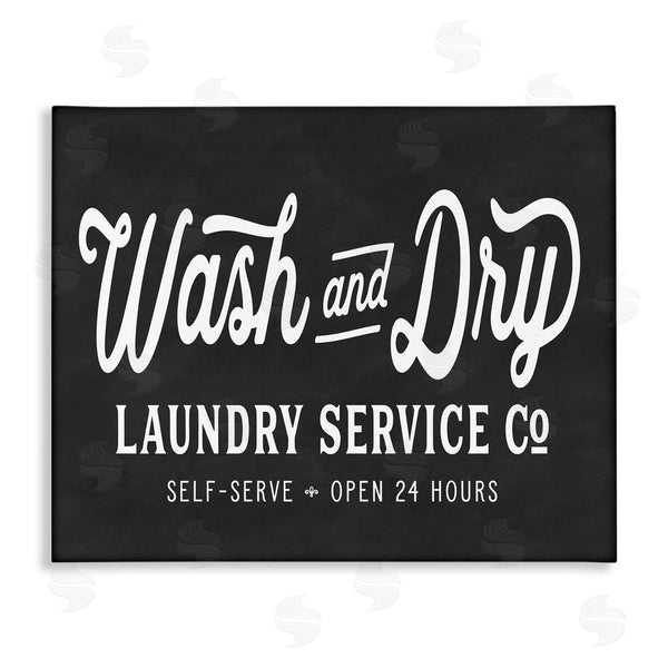 stupell industries Lettered and Lined | Wash and Dry Laundry Service Co. Vintage Store Typography Wall Art