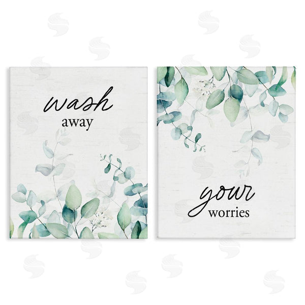 stupell industries Lettered and Lined | Wash Away Your Worries Leaves Wall Art