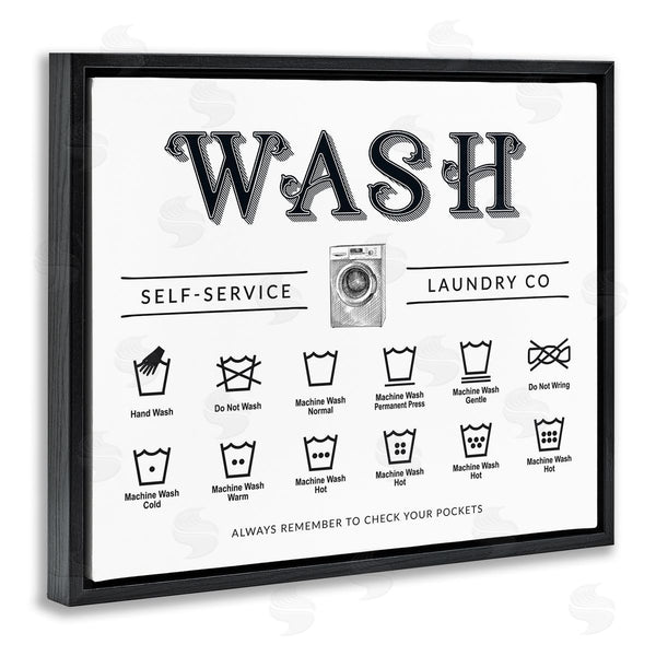 Stupell Industries Lettered And Lined | Wash Cycles Instructions