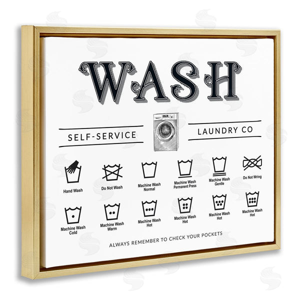 Stupell Industries Lettered And Lined | Wash Cycles Instructions