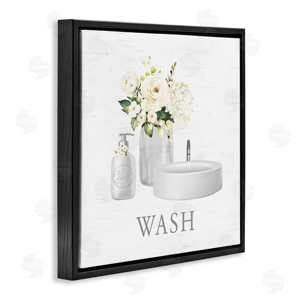 Stupell Industries Lettered And Lined | Wash Hands Bathroom Hygiene
