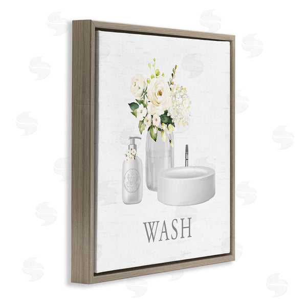 Stupell Industries Lettered And Lined | Wash Hands Bathroom Hygiene