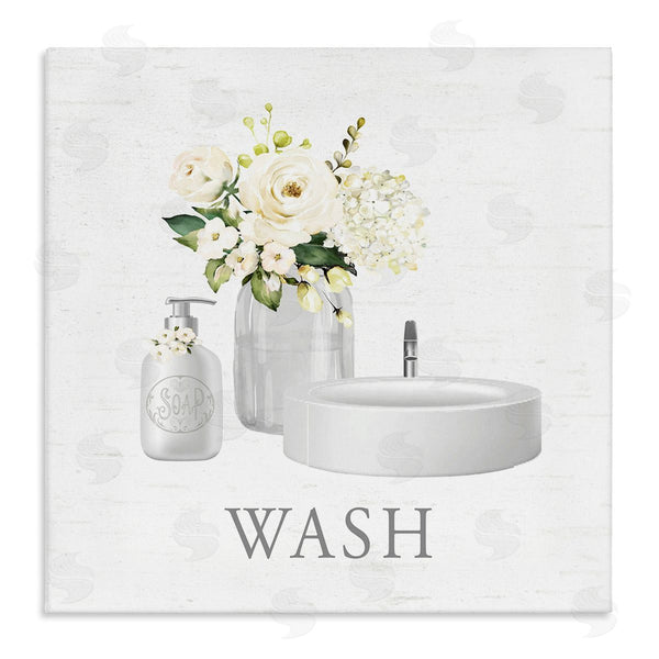 stupell industries Lettered and Lined | Wash Hands Bathroom Hygiene