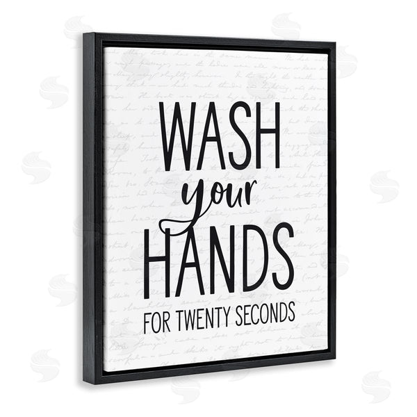 Stupell Industries Lettered And Lined | Wash Hands For Twenty Seconds
