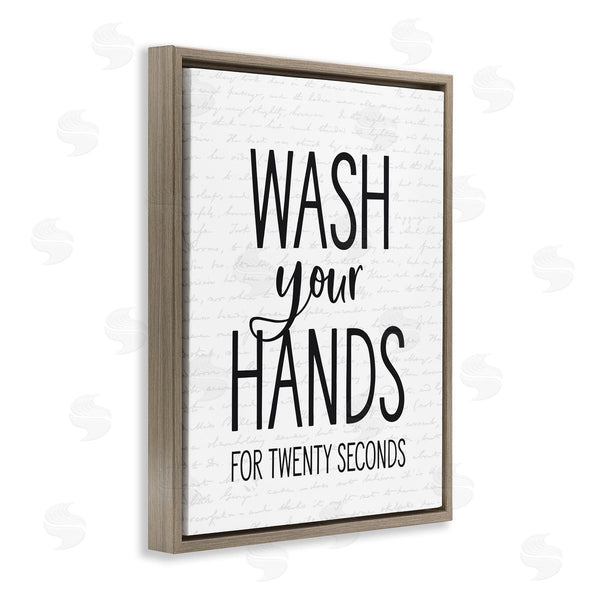 Stupell Industries Lettered And Lined | Wash Hands For Twenty Seconds