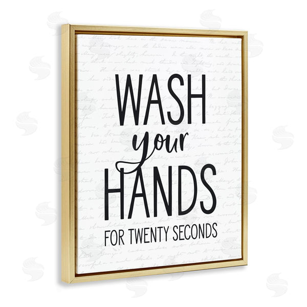 Stupell Industries Lettered And Lined | Wash Hands For Twenty Seconds