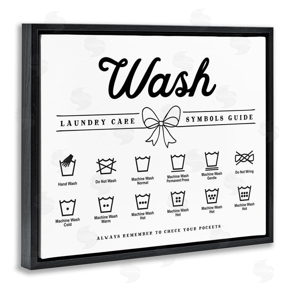 Stupell Industries Lettered And Lined | Wash Laundry Care Bow Accent