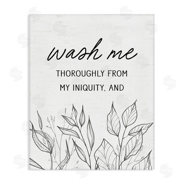 stupell industries Lettered and Lined | Wash Me Thoroughly Scripture Wall Art