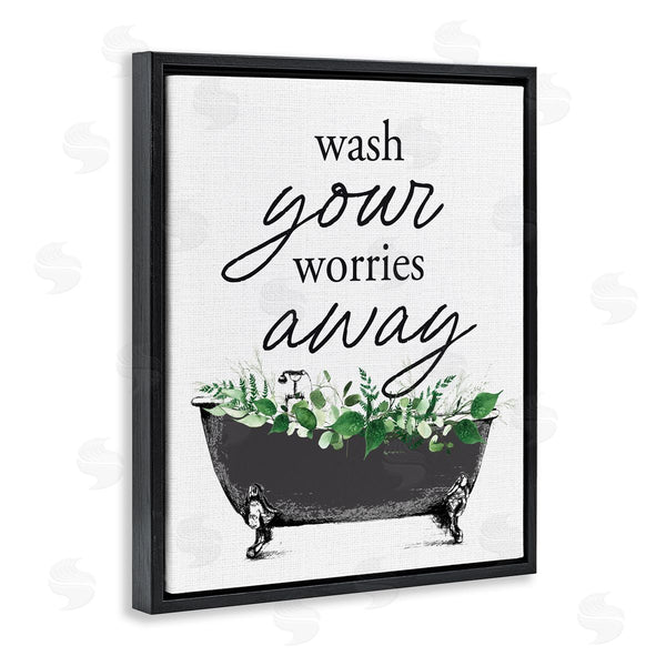 Stupell Industries Lettered And Lined | Wash Worries Away Herbs Wall Art