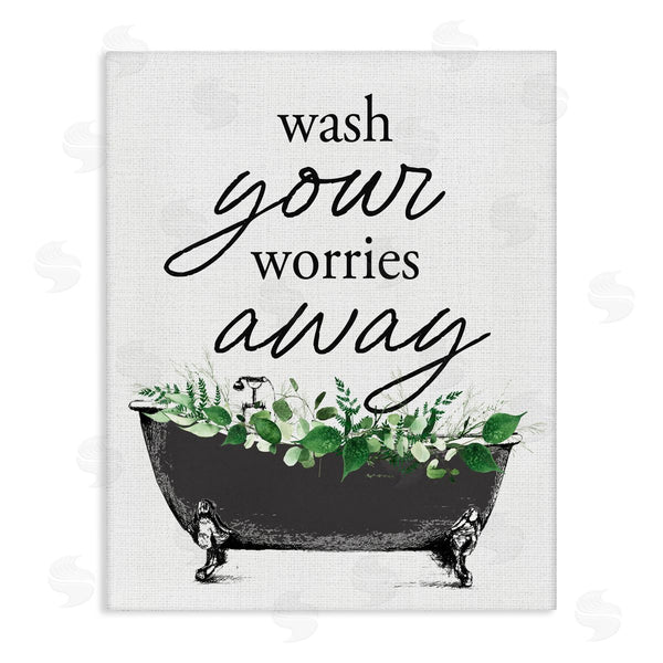 stupell industries Lettered and Lined | Wash Worries Away Herbs Wall Art