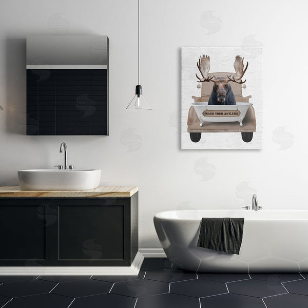 Stupell Industries Lettered And Lined | Wash Your Antlers Truck Wall Art