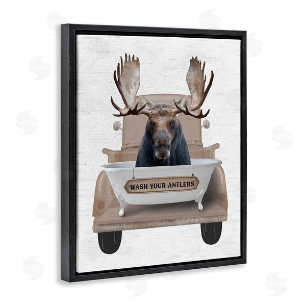 Stupell Industries Lettered And Lined | Wash Your Antlers Truck Wall Art