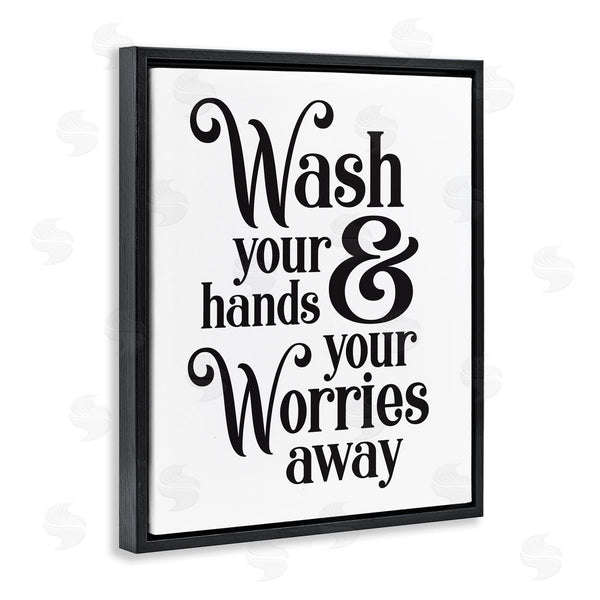 Stupell Industries Lettered And Lined | Wash Your Hands And Worries