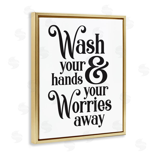 Stupell Industries Lettered And Lined | Wash Your Hands And Worries