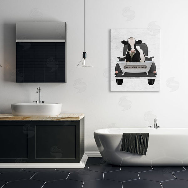 Stupell Industries Lettered And Lined | Wash Your Hooves Cow Wall Art