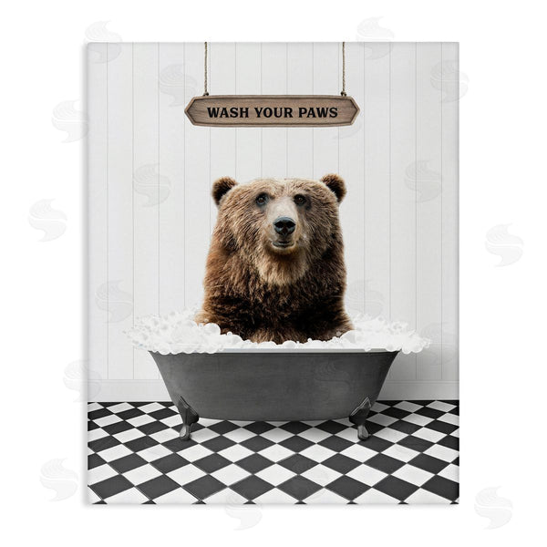 stupell industries Lettered and Lined | Wash Your Paws Phrase Wall Art