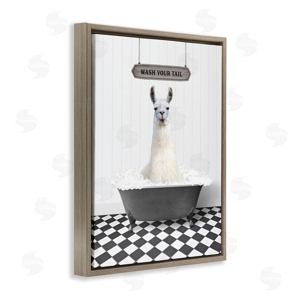 Stupell Industries Lettered And Lined | Wash Your Tail Phrase Wall Art