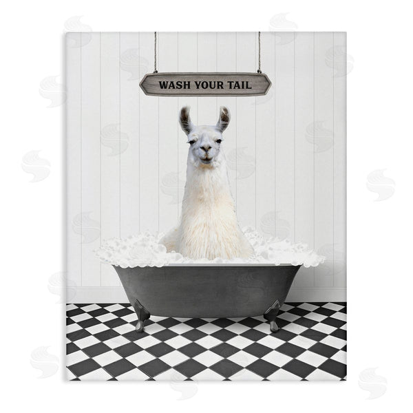 stupell industries Lettered and Lined | Wash Your Tail Phrase Wall Art