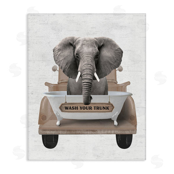 stupell industries Lettered and Lined | Wash Your Trunk Elephant Wall Art