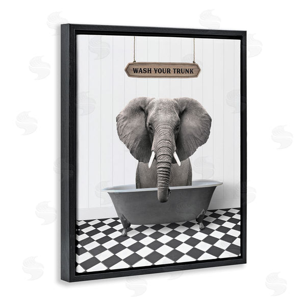 Stupell Industries Lettered And Lined | Wash Your Trunk Phrase Wall Art