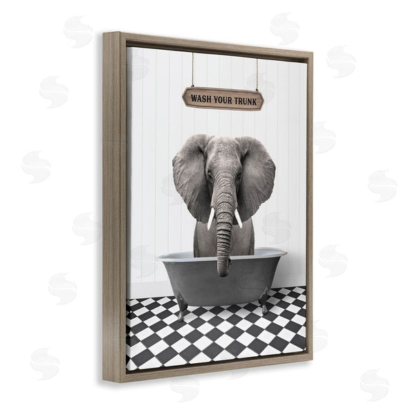 Stupell Industries Lettered And Lined | Wash Your Trunk Phrase Wall Art