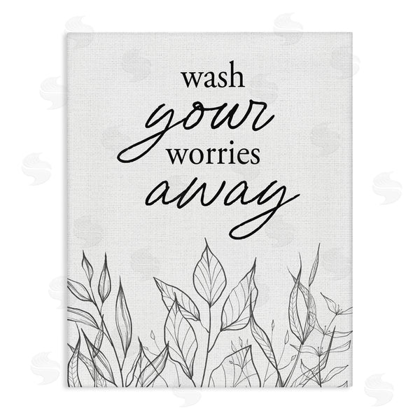 stupell industries Lettered and Lined | Wash Your Worries Away Minimalist Wall Art