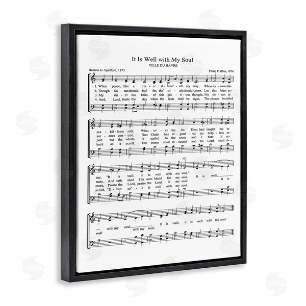 Stupell Industries Lettered And Lined | Well With My Soul Sheet Music
