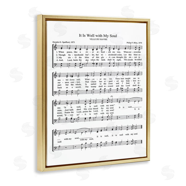 Stupell Industries Lettered And Lined | Well With My Soul Sheet Music