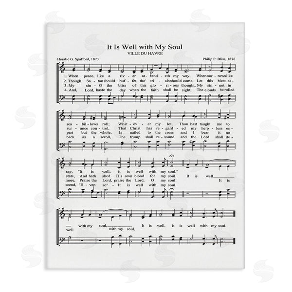stupell industries Lettered and Lined | Well With My Soul Sheet Music