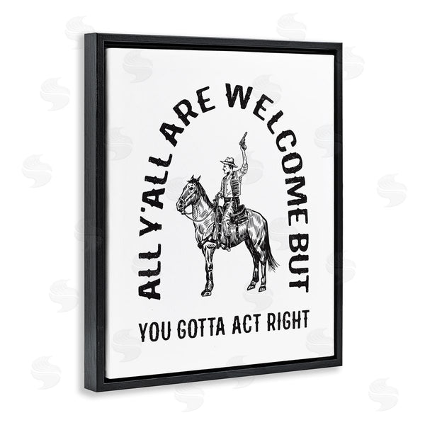 Stupell Industries Lettered And Lined | Western Gotta Act Right