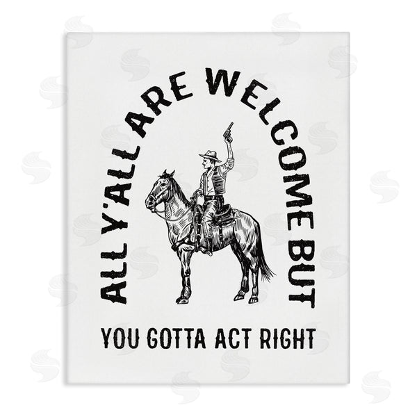 stupell industries Lettered and Lined | Western Gotta Act Right