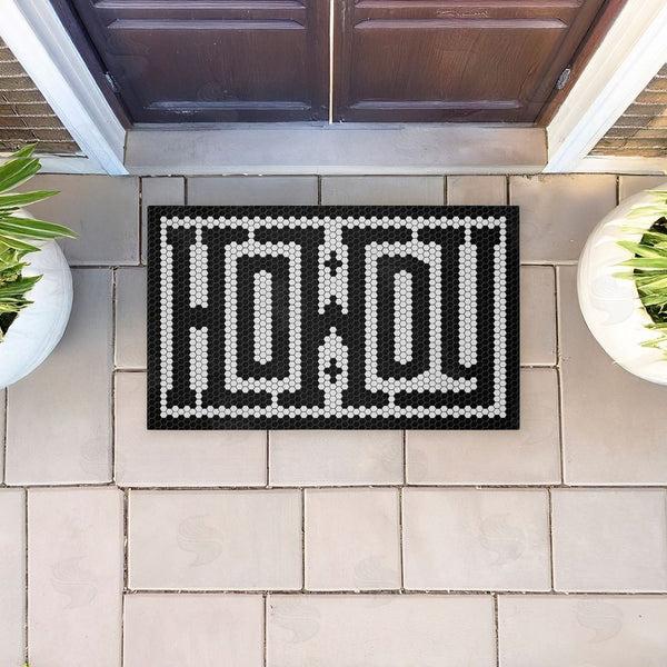 Stupell Industries Lettered And Lined | Western Greeting Howdy Black Non-Woven Door Mat