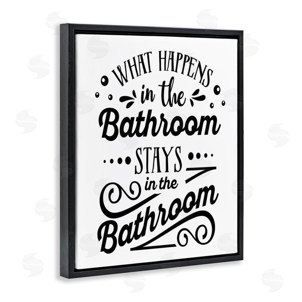 Stupell Industries Lettered And Lined | What Happens In Bathroom Silly Decorated Typography Wall Art