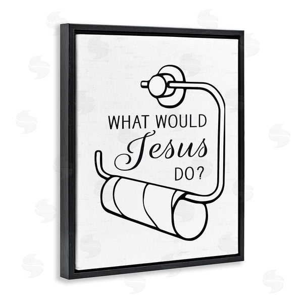 Stupell Industries Lettered And Lined | What Would Jesus Do Toilet Paper Wall Art