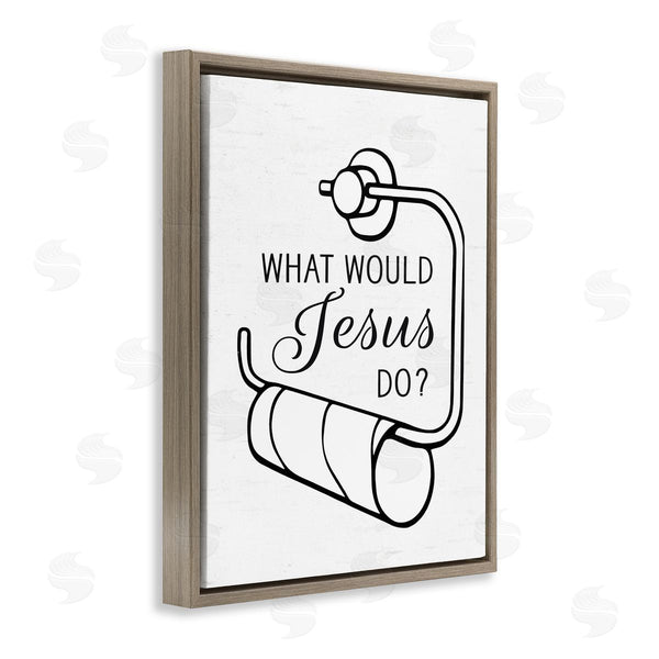 Stupell Industries Lettered And Lined | What Would Jesus Do Toilet Paper Wall Art
