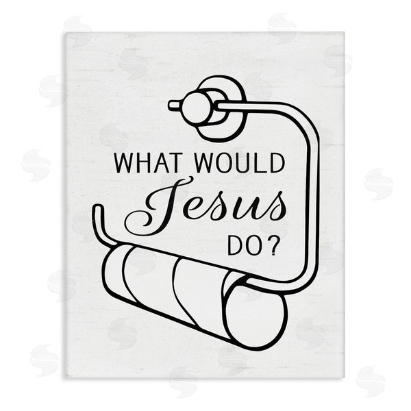 stupell industries Lettered and Lined | What Would Jesus Do Toilet Paper Wall Art