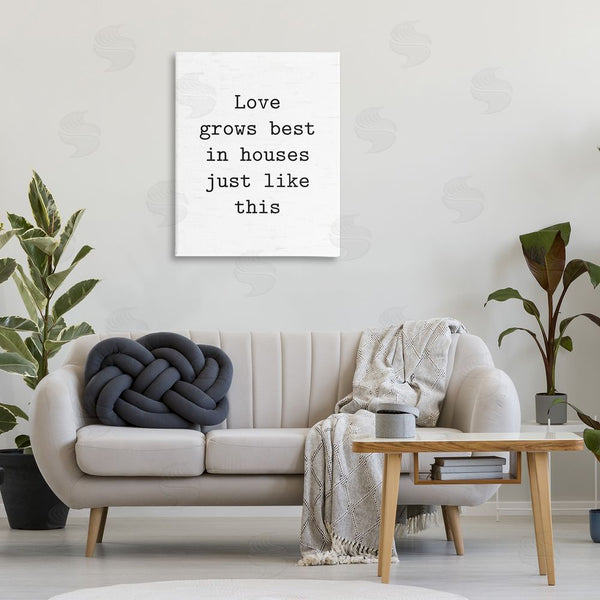 Stupell Industries Lettered And Lined | Where Love Grows Best Wall Art