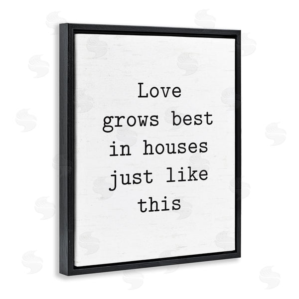 Stupell Industries Lettered And Lined | Where Love Grows Best Wall Art
