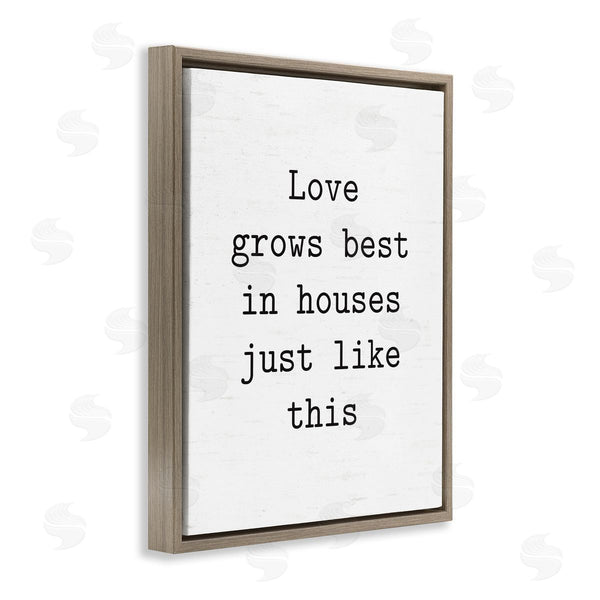 Stupell Industries Lettered And Lined | Where Love Grows Best Wall Art