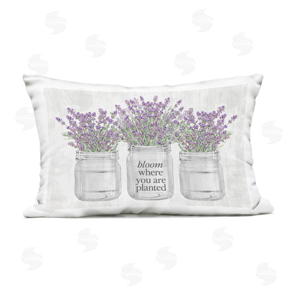 Stupell Industries Lettered And Lined | Where You're Planted Rustic Printed Throw Pillow